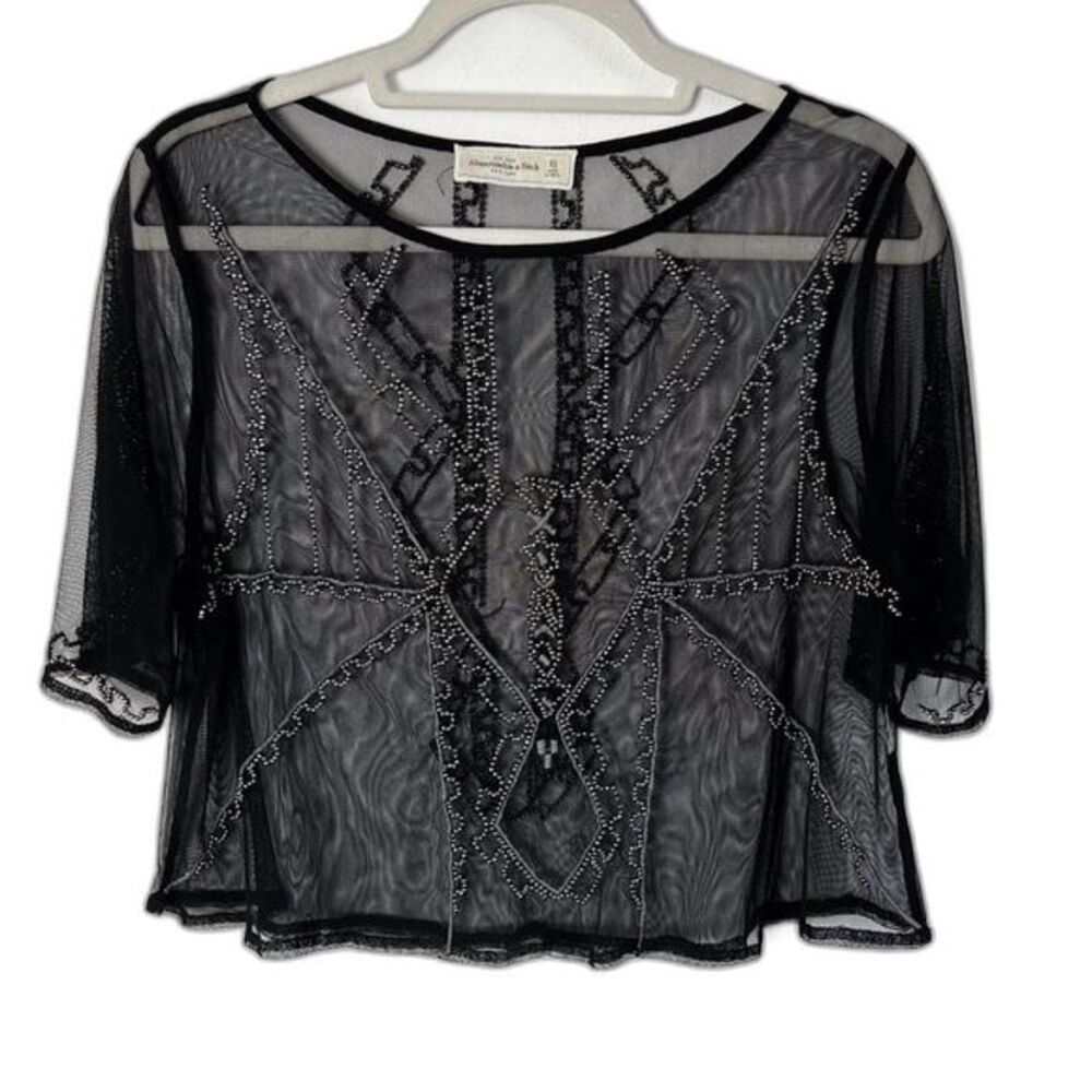 Abercrombie & Fitch Beaded and Embroidery Short Sleeve Top Size XS